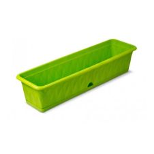 Ящик для растений Сиена с поддоном, пластик 81 см. зеленый