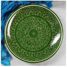 Ляган 41,5 см зеленый керамика