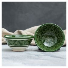 Набор чайный 9 предметов керамика зеленый