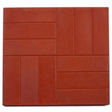 Плитка тротуарная Двенадцать камней красная 500х500х56 мм