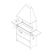 Мангал Professional Standart Zont 1582х412х2079 мм Gratar