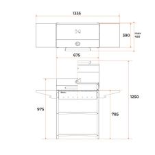 Мангал Professional Optima BBQ 1582х445х1110 мм Gratar