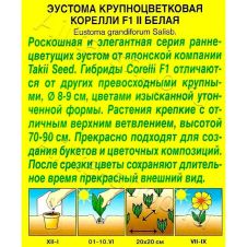 Эустома Корелли F1 белая 5 шт Аэлита