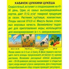 Кабачок цуккини Цукеша 1,5 г Аэлита