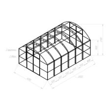 Теплица ФЕРМЕР 4x6 м (каркас)