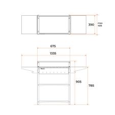 Мангал Family Standart Grill 1332х394х895 мм Gratar