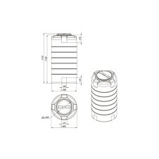 Емкость T 300 л пластиковая
