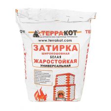 Затирка жаростойкая широкошовная белая, 5 кг ТЕРРАКОТ