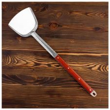 Шумовка-лопатка для казана узбекская с деревянной ручкой