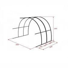 Вставка теплицы ЦЕЛЬНОДУГОВАЯ оцинкованная 3х2м