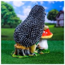Садовая фигура Ёж с грибом большой 38х22х38 см