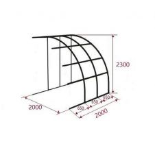 Вставка теплицы ПРИСТАВНАЯ АРОЧНАЯ 2х2м