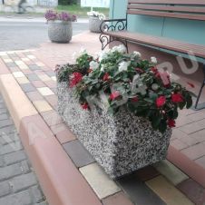 Вазон бетонный №1 600х310 мм, h=310 мм, Мытый бетон №1