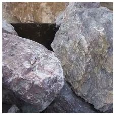 Бут (валун) мраморный бордовый, фр.50-500 мм