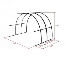 Вставка теплицы ЦЕЛЬНОДУГОВАЯ 2,5х2м