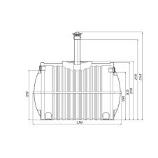 Емкость подземная Rostok Ground 3000 закрытая