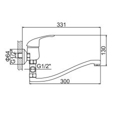 Cмеситель для ванны Accoona А7043
