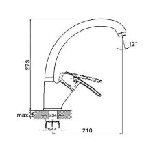 Смеситель для кухни ZEGOR DYU4-A181-KB