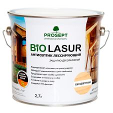 Антисептик лессирующий PROSEPT BiO LASUR Бесцветный, 2,7 л