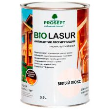 Антисептик лессирующий PROSEPT BiO LASUR Белый Люкс, 0,9 л