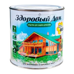Деревозащитное средство Здоровый Дом бесцветный 0,8 л