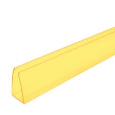 Торцевой профиль для сотового поликарбоната желтый 6х2100 мм
