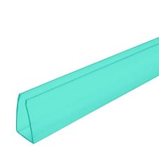 Торцевой профиль для сотового поликарбоната зеленый 8х2100 мм