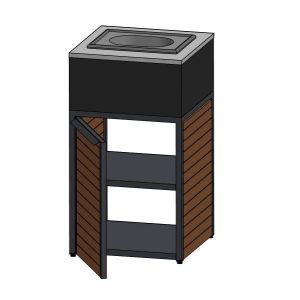 Тумба закрытая ТЗ13ДМ с дверью и мойкой 500х900мм