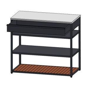 Тумба открытая ТО12ЯМ с металлическим ящиком 1000х900 мм