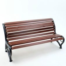 Скамейка стальная Афина УНИ 1,8 м (Палисандр/RAL9005)
