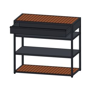 Тумба открытая с металлическим ящиком ТО8ЯМ 1000х900х500мм