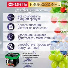 Удобрение гранулированное Для клубники и ягод, 1 л Bona Forte