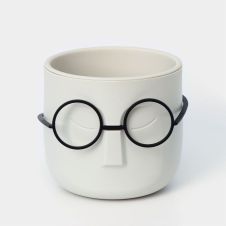 Горшок кашпо со вставкой Стив 0,65 л белый IDEA