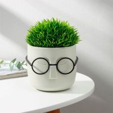 Горшок кашпо со вставкой Стив 0,65 л белый IDEA