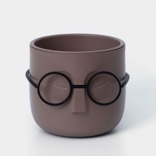 Горшок кашпо со вставкой Стив 0,65 л французский серый IDEA