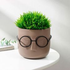Горшок кашпо со вставкой Стив 0,65 л французский серый IDEA
