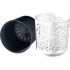 Кашпо Leaves 2,5 л Белый/Антрацит La Decoro