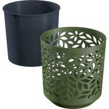 Кашпо Leaves 2,5 л Оливка/Антрацит La Decoro