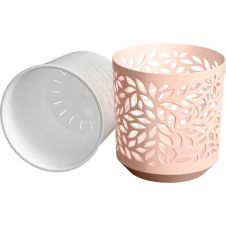 Кашпо Leaves 2,5 л Пудровый/Белый La Decoro