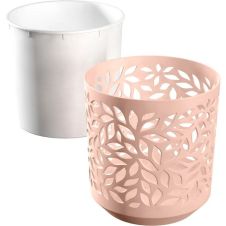 Кашпо Leaves 2,5 л Пудровый/Белый La Decoro