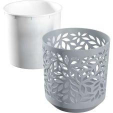 Кашпо Leaves 2,5 л Серый/Белый La Decoro