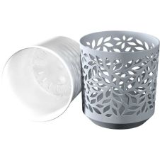 Кашпо Leaves 2,5 л Серый/Белый La Decoro