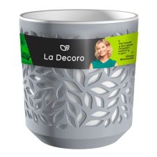Кашпо Leaves 2,5 л Серый/Белый La Decoro