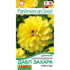 Цинния Дабл Захара желтая 5 шт Аэлита