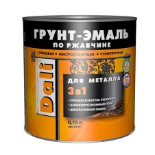 Грунт-эмаль по ржавчине 3в1 Желтый 0,75 л DALI