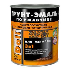 Грунт-эмаль по ржавчине 3в1 Желтый 2 л DALI