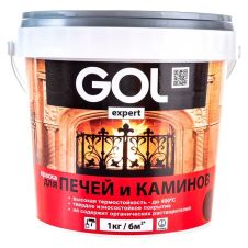 Краска для печей и каминов GOLexpert красно-коричневая, 1 кг PALIZH