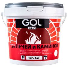 Краска для печей и каминов GOLexpert белая, 1 кг PALIZH