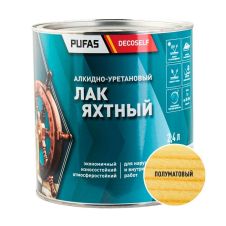 Лак яхтный полуматовый 2,4 л ПУФАС Decoself