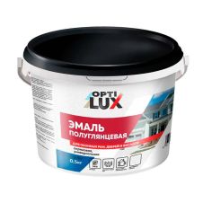 Эмаль акриловая Универсальная полуглянцевая Белая 0,5 кг OPTILUX
